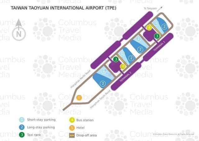 Terminalplan des Flughafens Taipeh