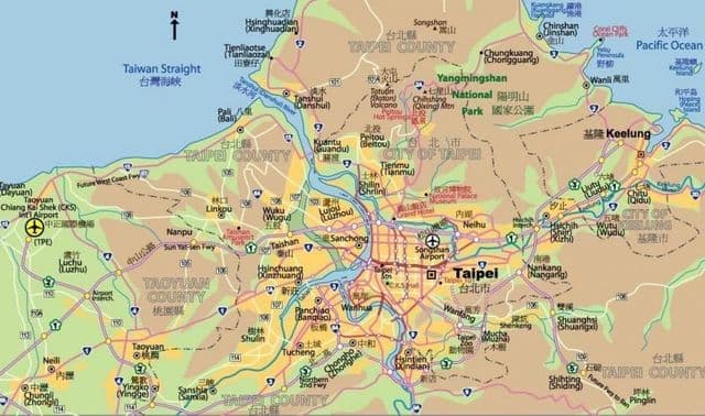 Taipeh Flughäfen Karte