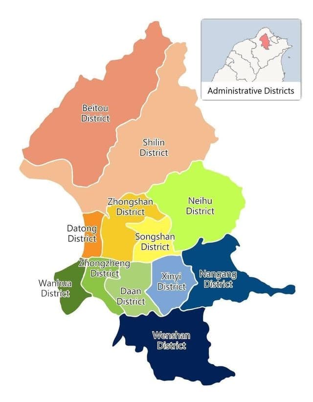 Stadtplan von Taipeh