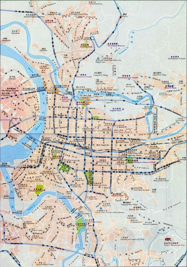 Taipeh Straßenkarte