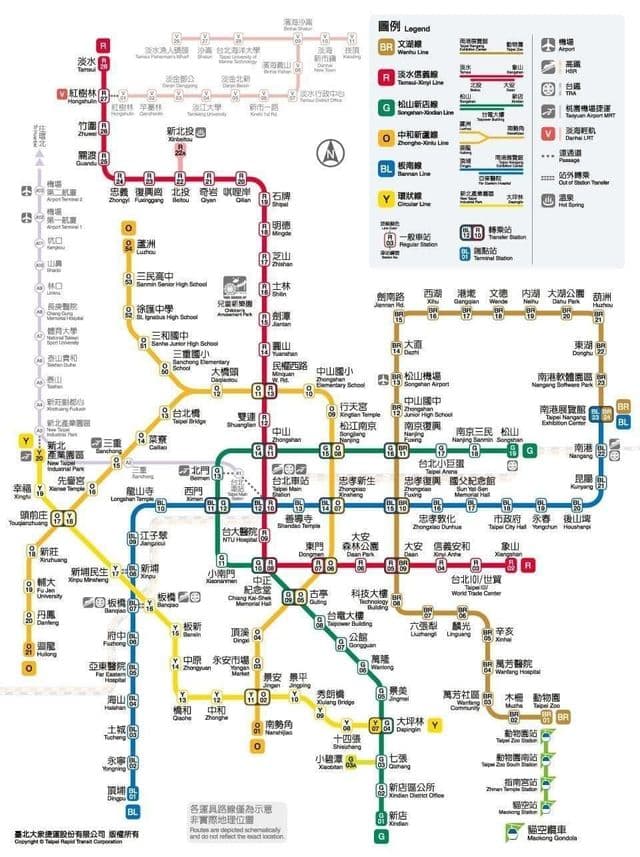 Karte der U-Bahn-Station Taipeh