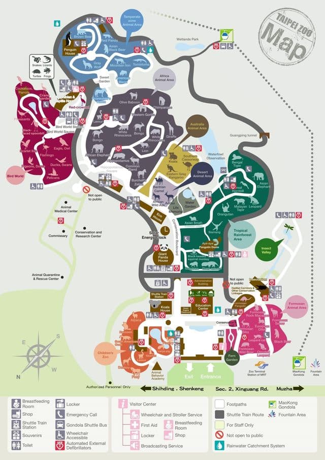 Taipeh-Zoo-Park-Karte