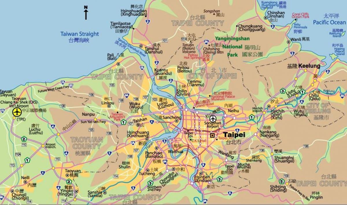 Taipeh Flughäfen Karte